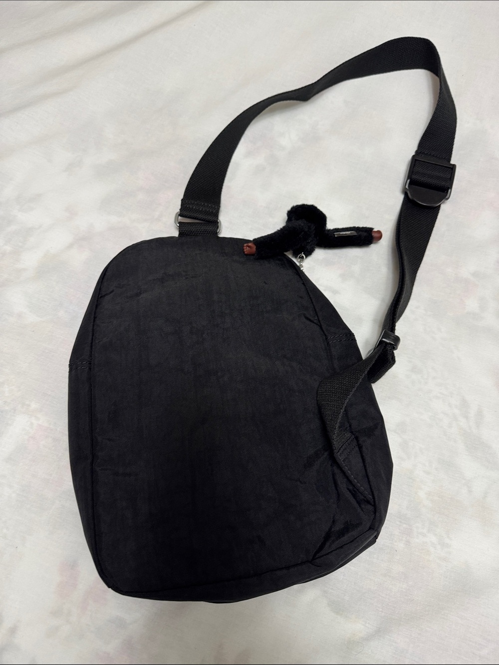Kipling klynn Black Crossbody Sling Bag with Monkey Key Charm - Picture 2 of 4